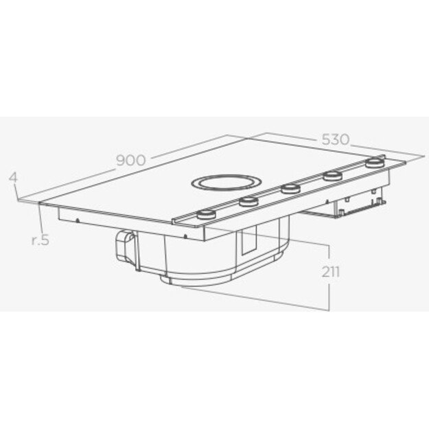 Hob and Hood (2in1) ELICA NIKOLATESLA UNPLUGGED RAW BR/A/90