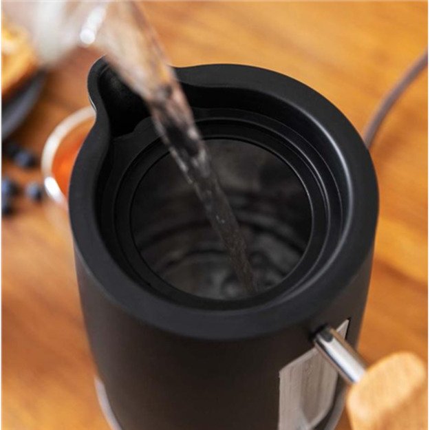 Cecotec Kettle | ThermoSense 400 | Electric | 3000 W | 1.7 L | Stainless steel/BPA | 360° rotational base | Black Woody 3