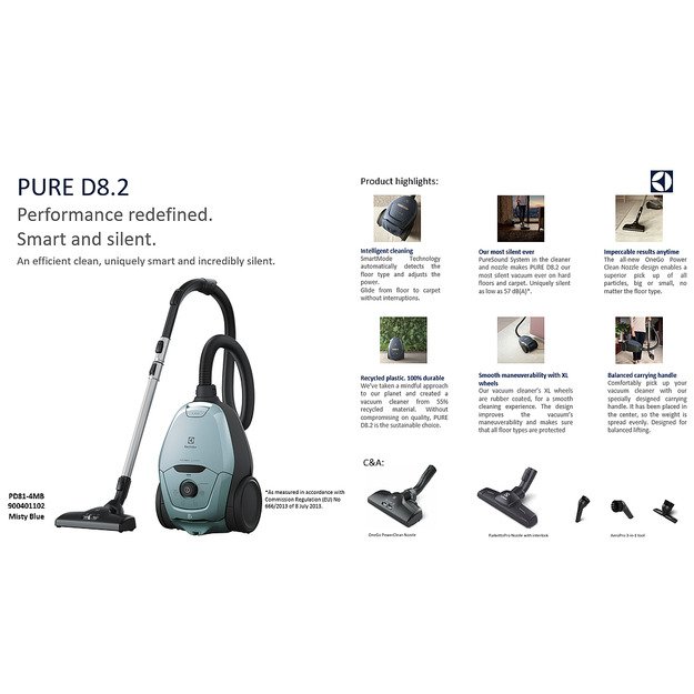 Dulkių siurblys ELECTROLUX PD82-4MB