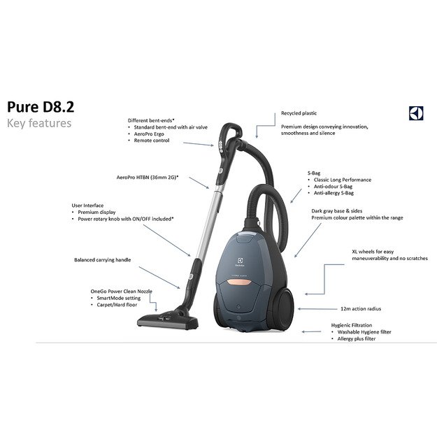 Dulkių siurblys ELECTROLUX PD82-4MB