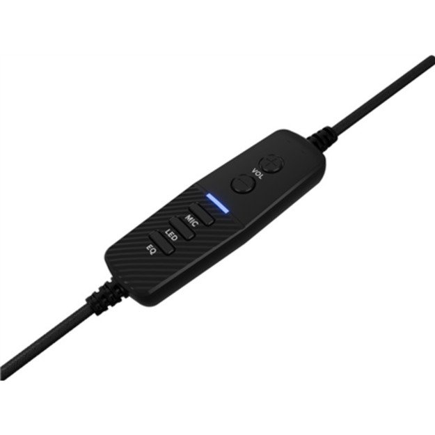 GENESIS NEON 764 RGB OVER-EAR HEADPHONES WITH MICROPHONE BACKLIGHT BLACK USB 3