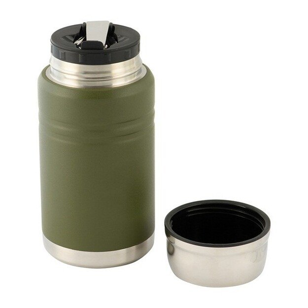 M-Tac UN-R02-750A Food thermos with foldable stainless steel spoon, 750 ml, olive green 9