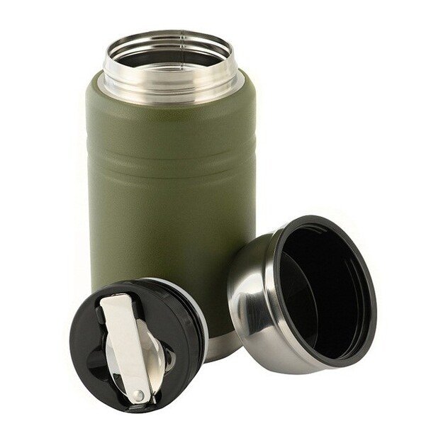 M-Tac UN-R02-750A Food thermos with foldable stainless steel spoon, 750 ml, olive green 8