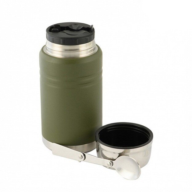 M-Tac UN-R02-750A Food thermos with foldable stainless steel spoon, 750 ml, olive green 11