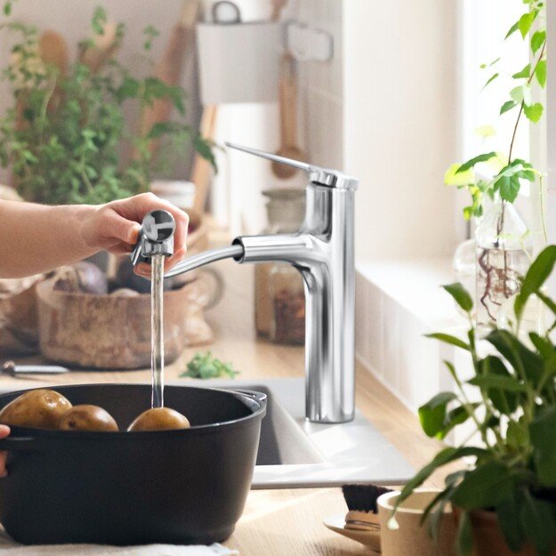 Plautuvės mai&scaron;ytuvas su i&scaron;traukiama žarna Hansgrohe Zesis M33, 74801000, chromo 4