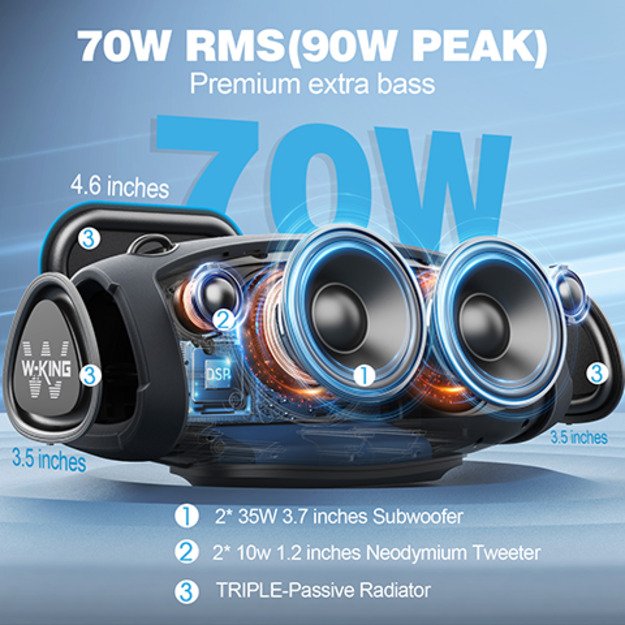 W-King X10 70W - 15600mAh 3.7V / 7.2V 7800mAh