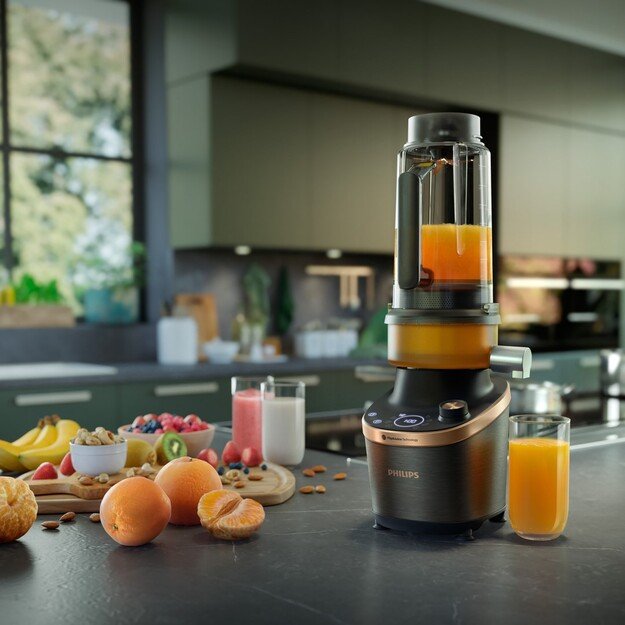 Philips Flip&Juice&trade; Blender HR3770/10 High-speed blender with juicer module