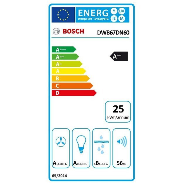 Bosch DWB67DN60 cooker hood Wall-mounted Black