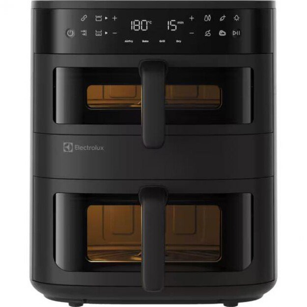Dviguba kar&scaron;to oro gruzdintuvė su langeliais ir  displėjumi Electrolux EAFD11B  11L juoda