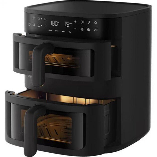 Dviguba kar&scaron;to oro gruzdintuvė su langeliais ir  displėjumi Electrolux EAFD11B  11L juoda