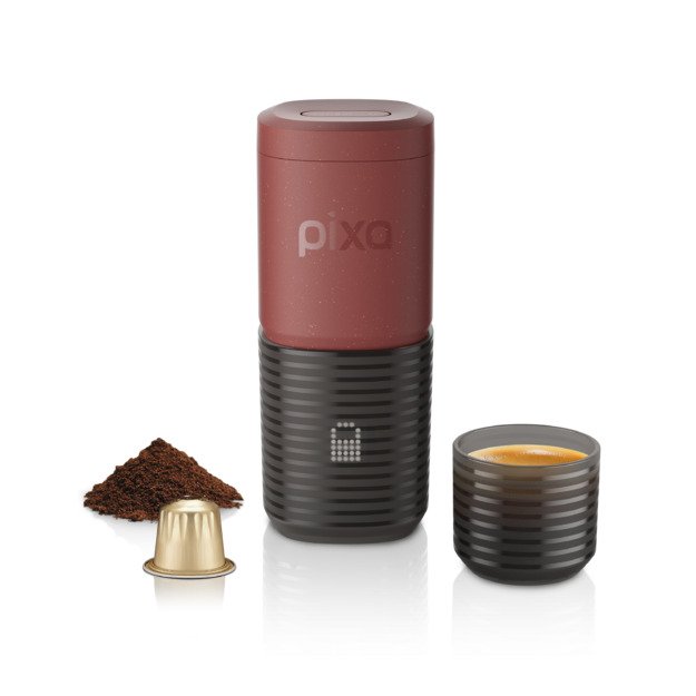 WACACO PIXAPRESSO TUSCAN RED ne&scaron;iojamas kavos aparatas, toskanos raudona