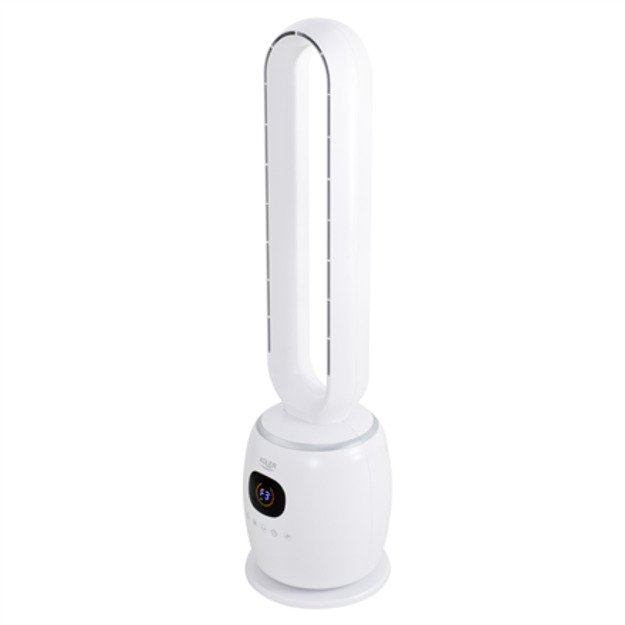 Adler Bladeless Fan | AD 7344 | Tower Fan | White | Diameter 23 cm | Number of speeds 3 | Oscillation | 60 W | Remote control