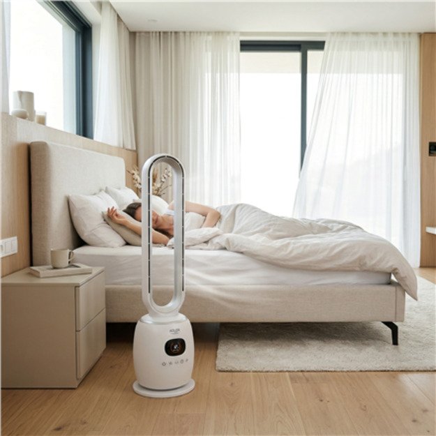 Adler Bladeless Fan | AD 7344 | Tower Fan | White | Diameter 23 cm | Number of speeds 3 | Oscillation | 60 W | Remote control