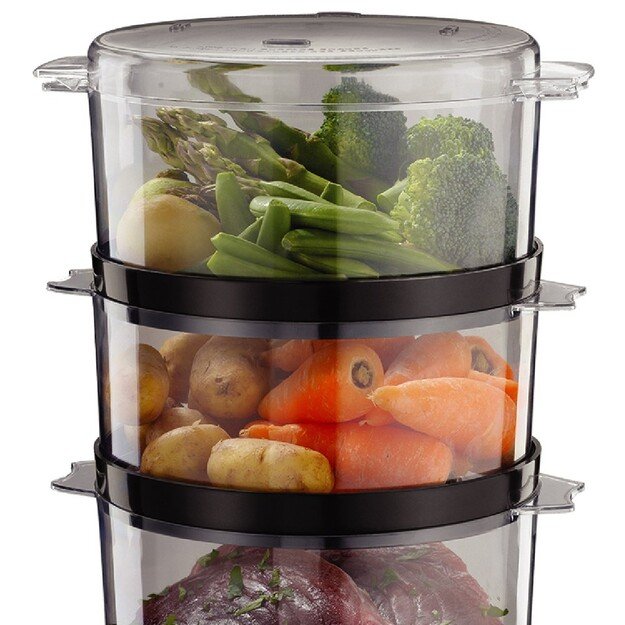 Russell Hobbs 26530-56 steam cooker 3 basket(s) Freestanding 400 W Black, Translucent 6