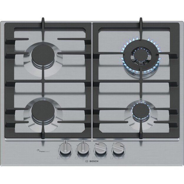 Bosch Serie 6 PCH6A5I90 hob Stainless steel Built-in 60 cm Gas 4 zone(s) 3
