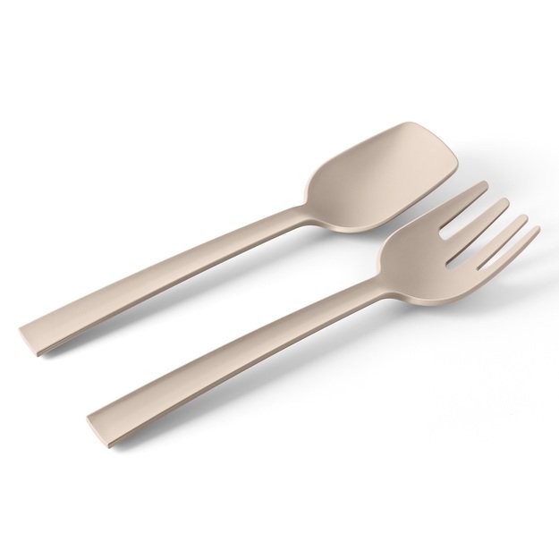 Fork and spoon, 29.3 cm, mocha, Paestum Collection