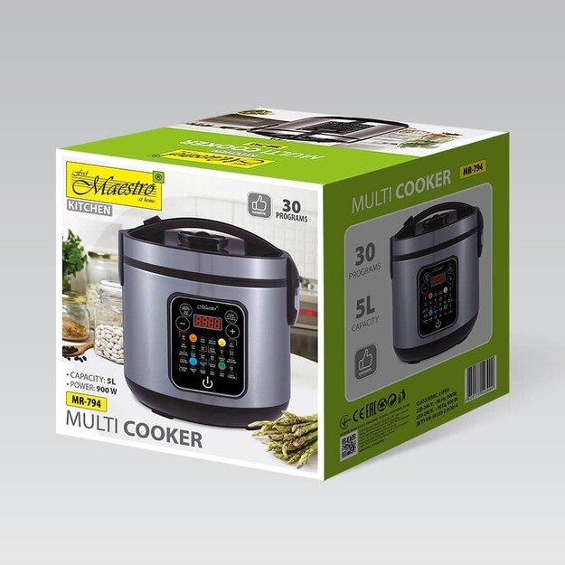 Maestro MR-794 multi cooker 5 L 900 W Black, Satin steel 1