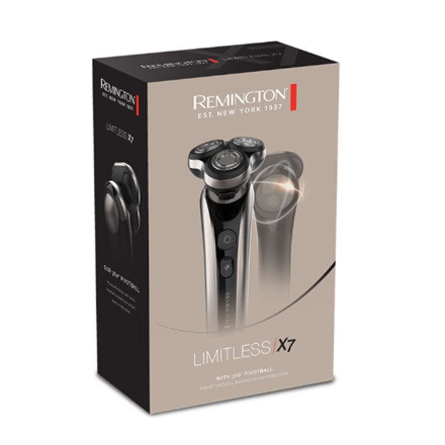 Remington Rotary Shaver | XR1770 X7 Limitless | Operating time (max) 60 min | Black/Dark Champagne 1
