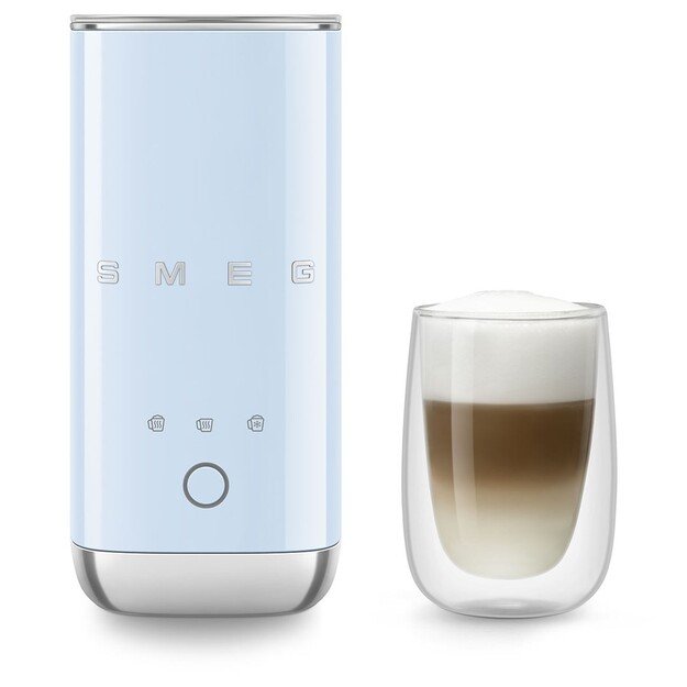 Smeg Milchaufsch?umer MFF02PBEU, 3 Funktionen, Antihaft, 500W, Hellblau
