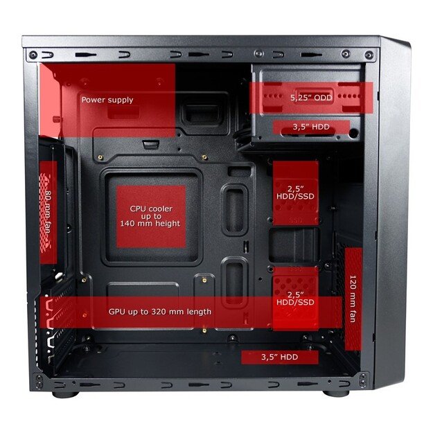LC-Power LC-2017MB-ON computer case Micro Tower Black