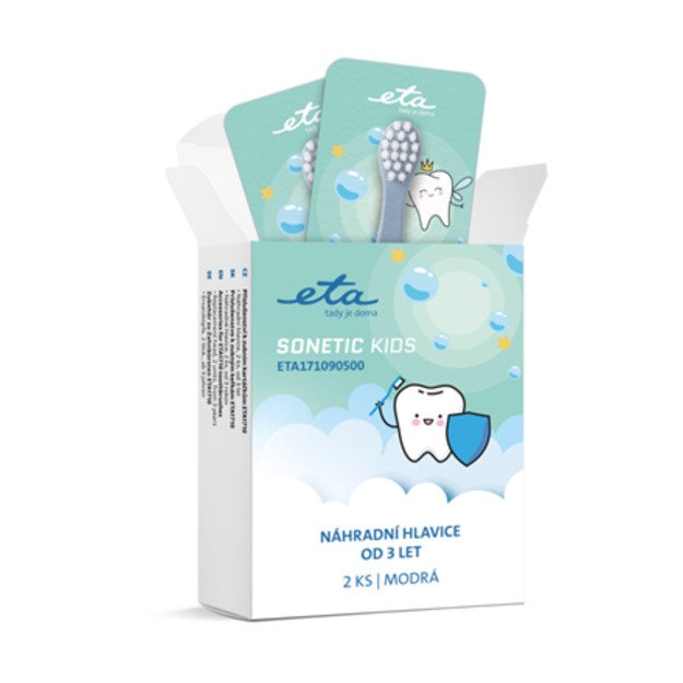 Sonetic Kids 171090500 | ETA Replacement brush heads | Heads | For kids | Number of brush heads included 2 | Blue