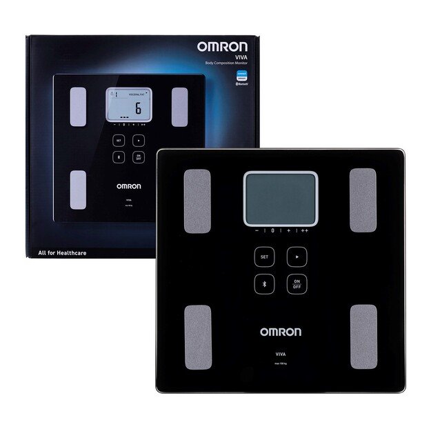 Omron VIVA Square Black Electronic personal scale