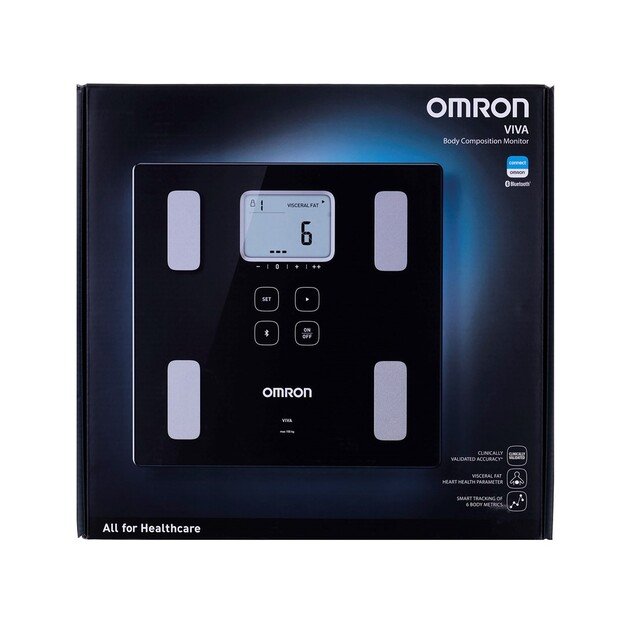 Omron VIVA Square Black Electronic personal scale 9