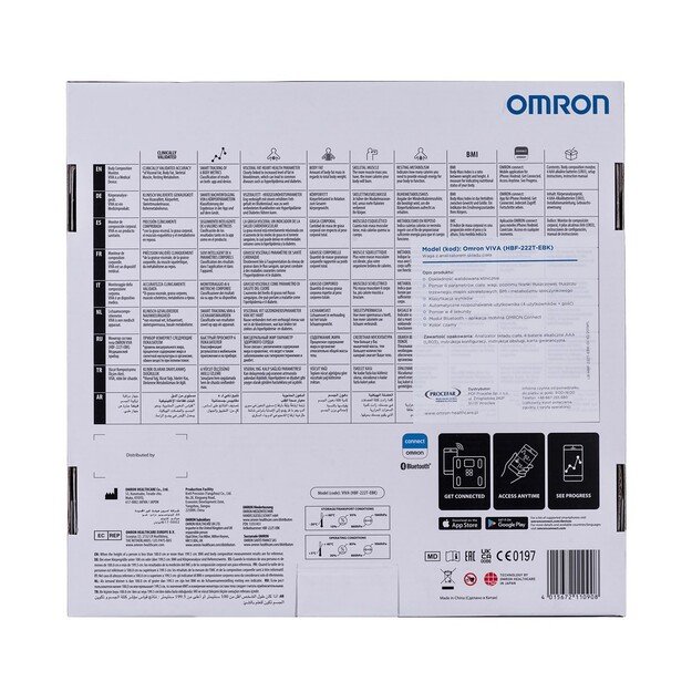 Omron VIVA Square Black Electronic personal scale 8