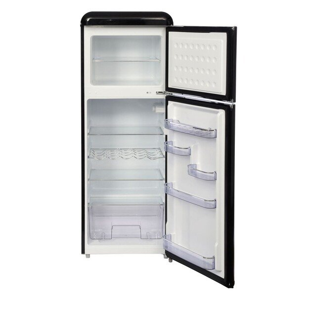 Fridge Ravanson LKK-210RB (545mm x 1470mm x 585 mm, 157l, Class A++, black color)