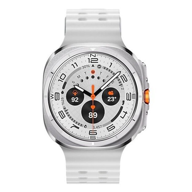 Samsung Galaxy Watch Ultra 3.81 cm (1.5 ) AMOLED 47 mm Digital 480 x 480 pixels Touchscreen 4G Titanium, White Wi-Fi GPS