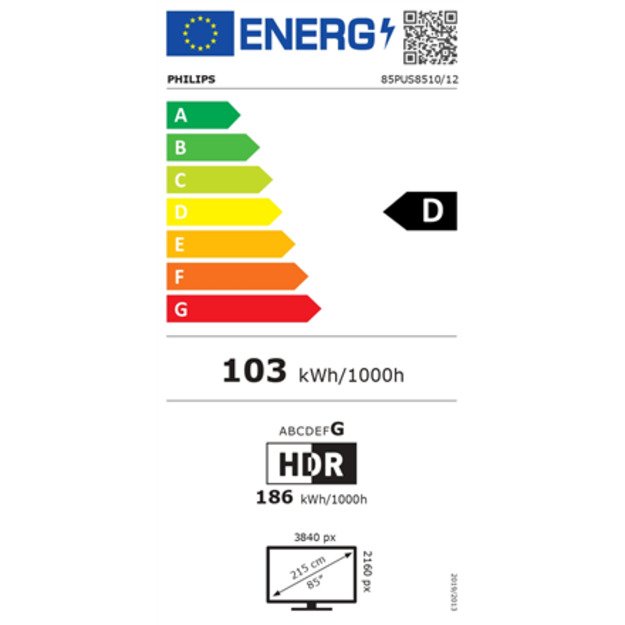 Philips QLED 4K Ambilight TV | 85PUS8510/12 | 85 | Smart TV | TITAN OS | UHD | Black 1