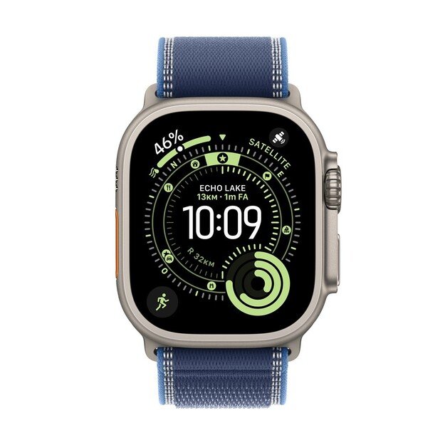 Apple Watch Ultra 3 GPS + Cellular 49mm Natural Titanium Case with Blue/Bright Blue Trail Loop - S/M