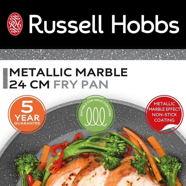 Russell Hobbs RH027991EU7 Metallic Marble Frypan 24cm