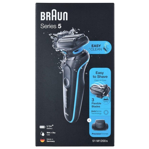 Braun | Shaver | 51-M1200s | Operating time (max) 50 min | Wet & Dry | Black/Mint 5