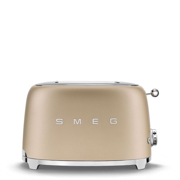 Smeg Toaster, 2 Slots, 50s Style Gold, TSF01CHMEU