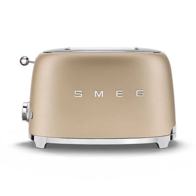 Smeg Toaster, 2 Slots, 50s Style Gold, TSF01CHMEU