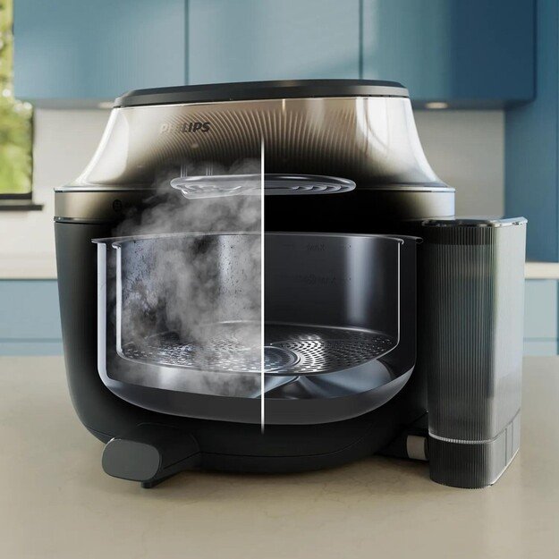 Philips NA543/00 fryer Single 7.2 L Stand-alone 2000 W Hot air fryer Black, Champagne