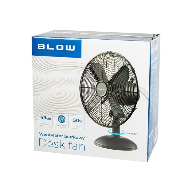 Desk fan BLOW 12 /30cm 50W black