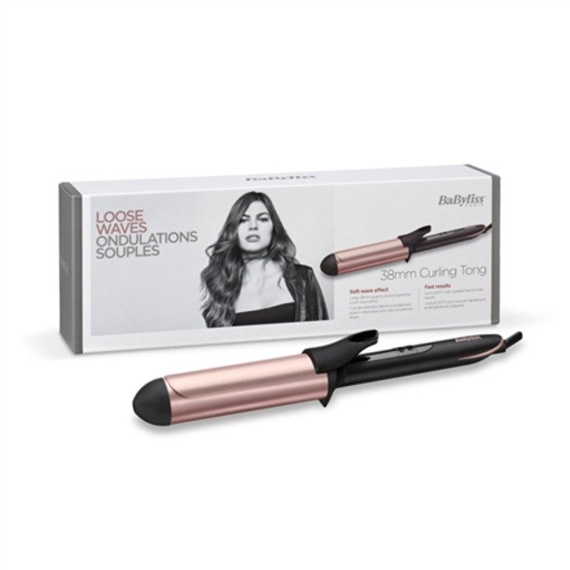 BaByliss 38 mm Curling Tong Curling iron Warm Black, Pink 98.4  (2.5 m)