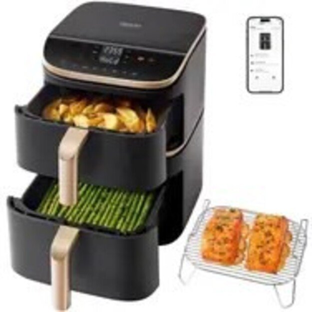 Cosori Turbo Tower Pro Smart Single 10.8 L Stand-alone 2630 W Hot air fryer Black, Gold