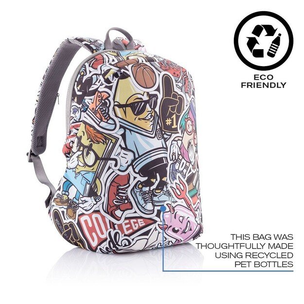 XD DESIGN ANTI-THEFT BACKPACK BOBBY SOFT GRAFFITI P/N: P705.868 12