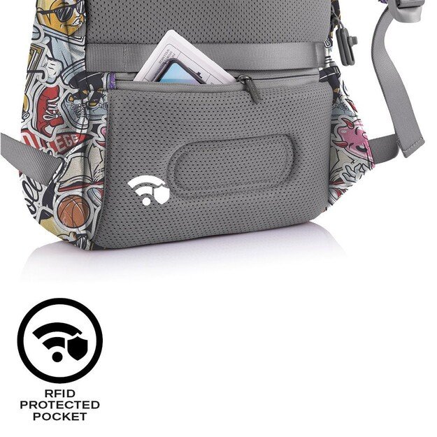 XD DESIGN ANTI-THEFT BACKPACK BOBBY SOFT GRAFFITI P/N: P705.868 8