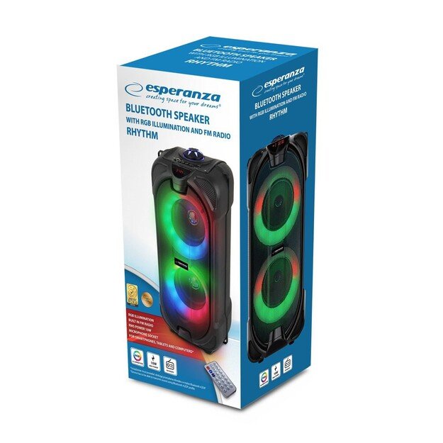 Esperanza EP157 BT FM LED RGB Speaker Black 10W 7