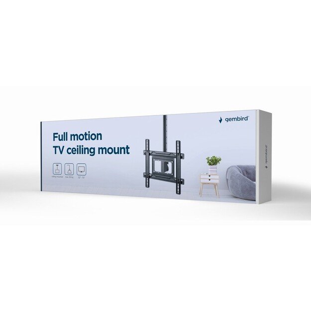 Gembird CM-70ST-01 Full motion TV ceiling mount, 32  - 70 , 50kg