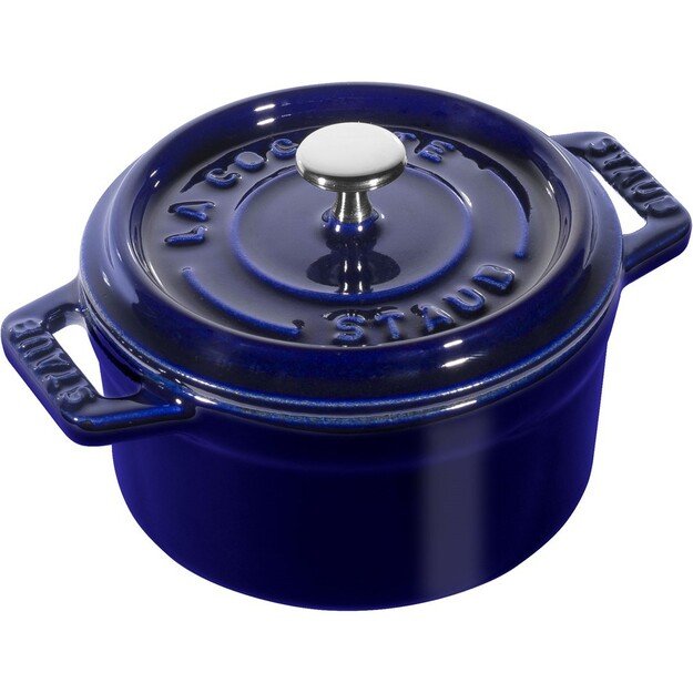 Staub Mini Round Cast Iron Pot - 250 ml, Blue 1
