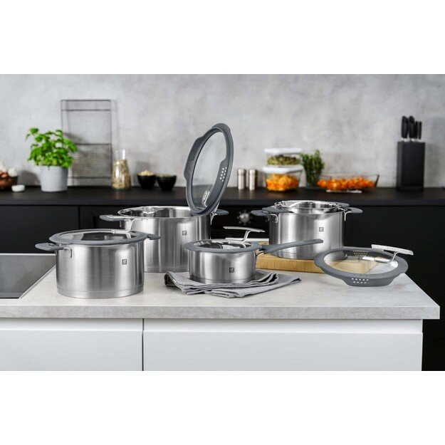 ZWILLING SIMPLIFY 66870-005-0 Pots set Stainless steel 5 pcs. Silver Black 1