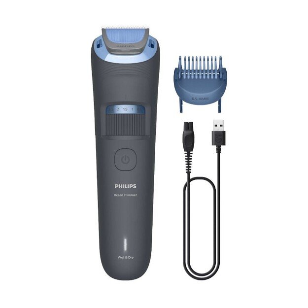Philips Beard Trimmer 3000 Series BT3617/15 Beard grooming with rounded tip blades