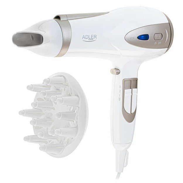 ADLER AD 2248WC HAIR DRYER, WHITE AND CHAMPAGNE 9