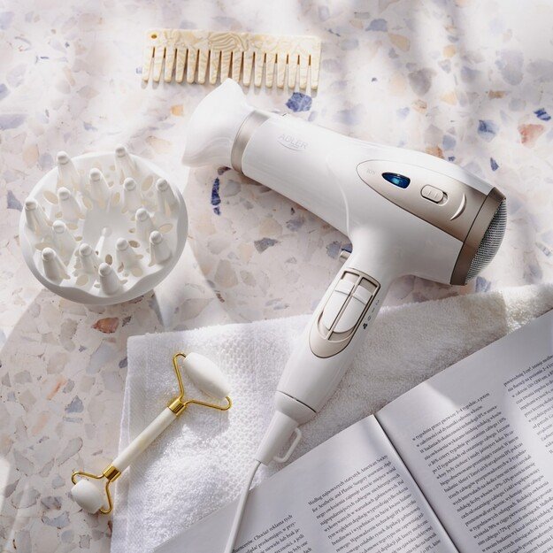ADLER AD 2248WC HAIR DRYER, WHITE AND CHAMPAGNE 2