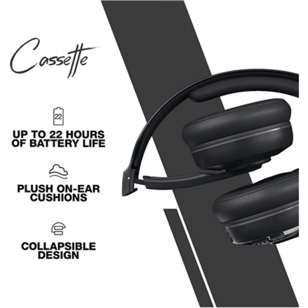 Skullcandy | Wireless Headphones | Cassette | Wireless/Wired | On-Ear | Microphone | Black | Wireless